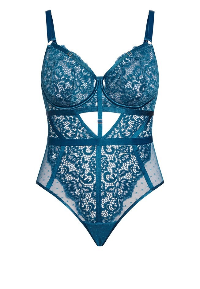 Hollie Underwire Bodysuit - poseidon, BLUE, alternate image number null