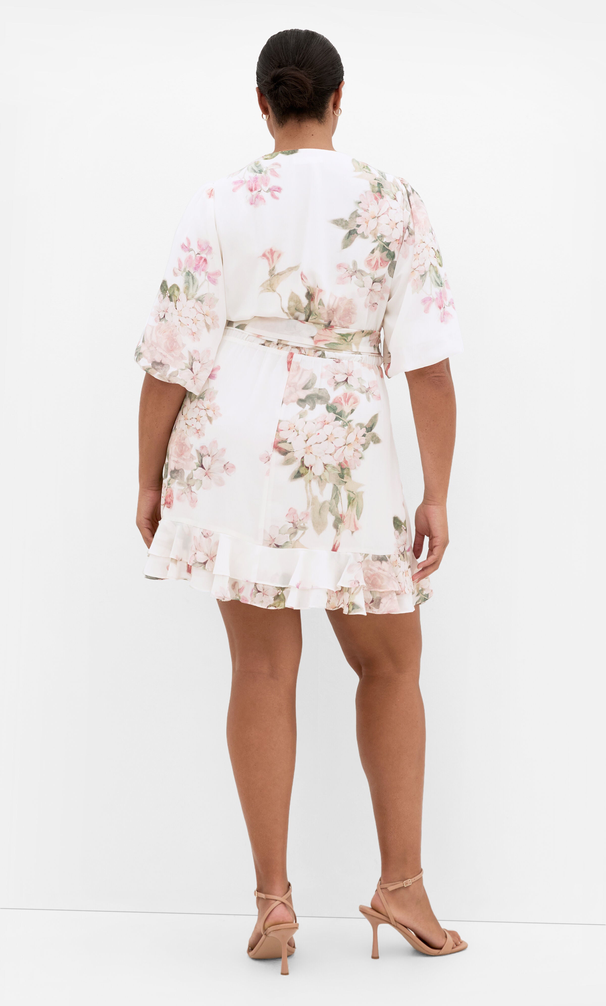 Koko Print Mini Dress, WHITE, on-hover image number 1