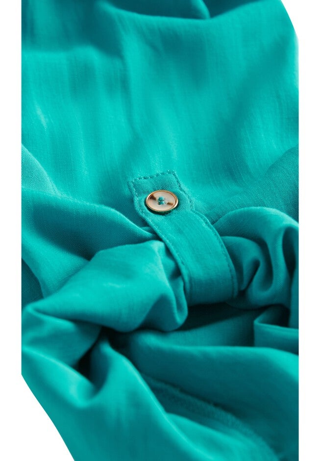 Tropical Tie Top - aqua, BLUE, alternate image number null
