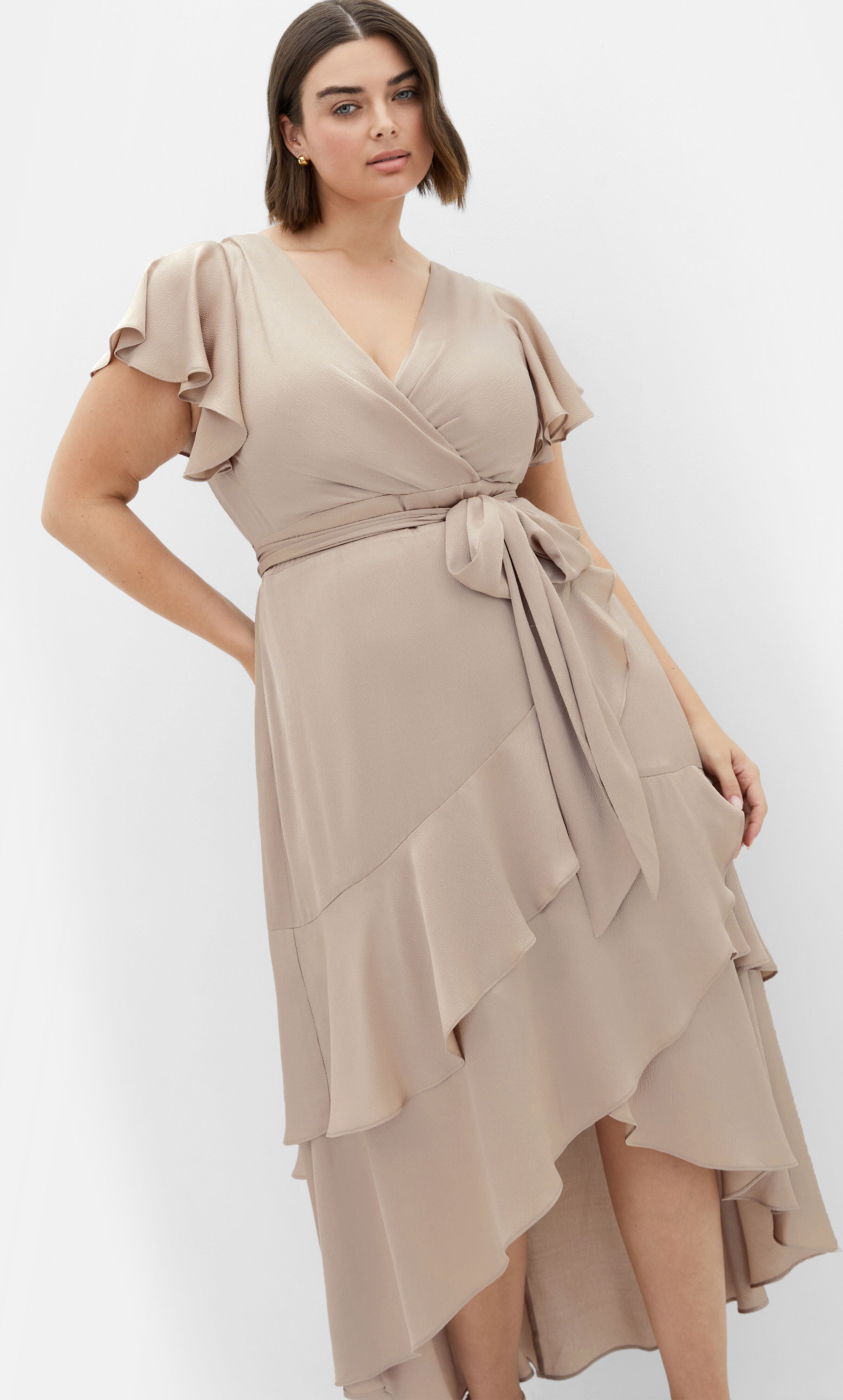 Flirty Jen Maxi Dress - taupe, BROWN, alternate image number 1