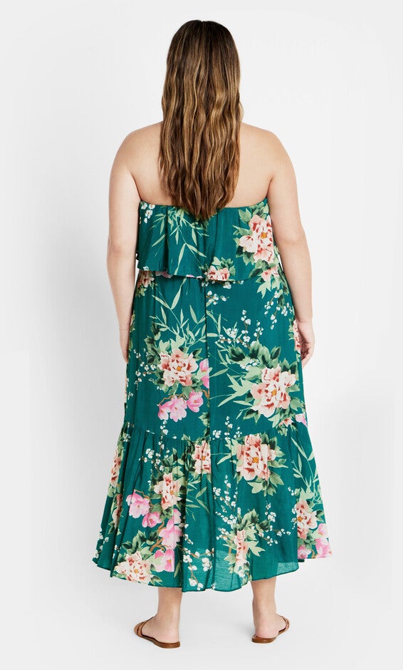 Pia Print Maxi Dress - jade, JADE SWEET BLOSSOM, alternate image number 5