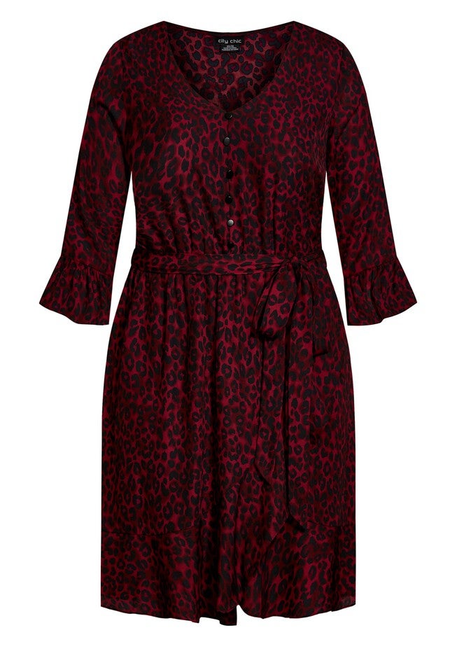 Natasha Dress - berry, RED, alternate image number 4
