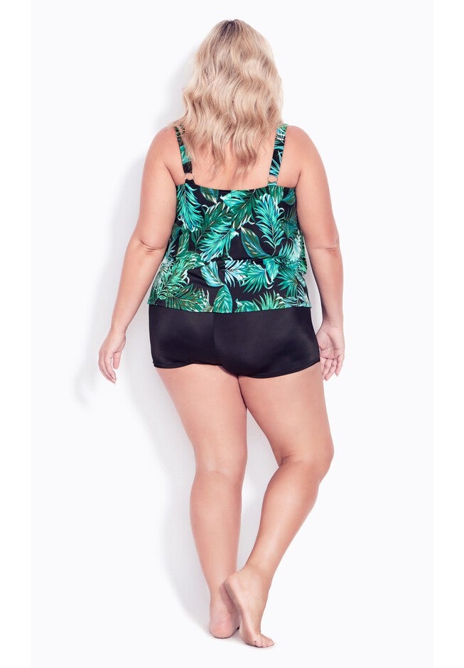 3 Tiered Print Tankini Top, AMAZONIA, alternate image number null