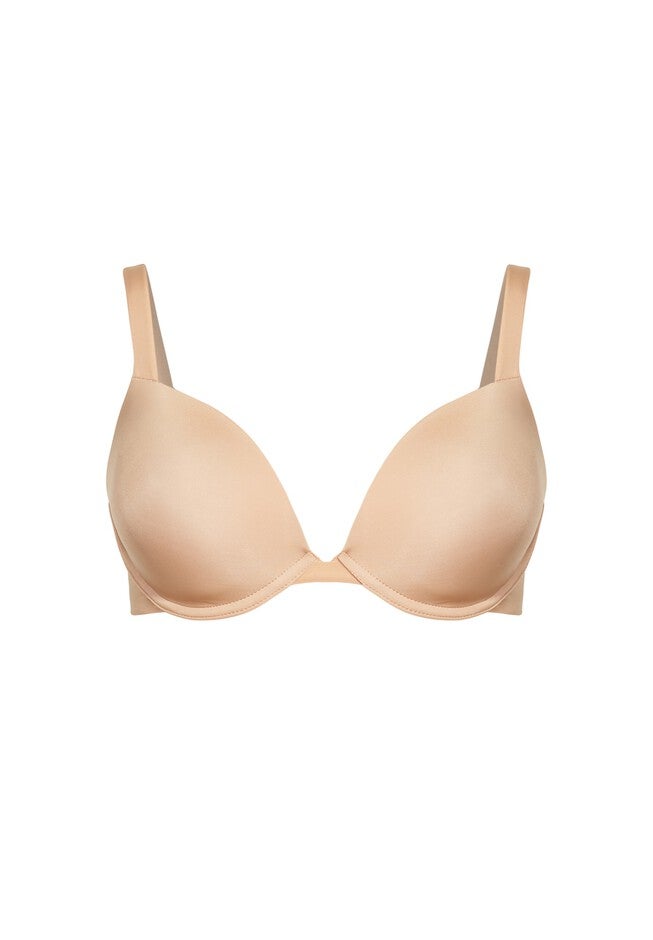Underwire Basic Plunge Neckline Bra, NUDE, alternate image number 7