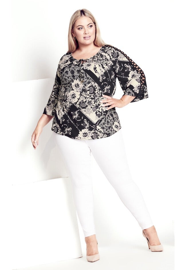 Emmeline Print Top, EFFORTLESS PATCH, hi-res image number null