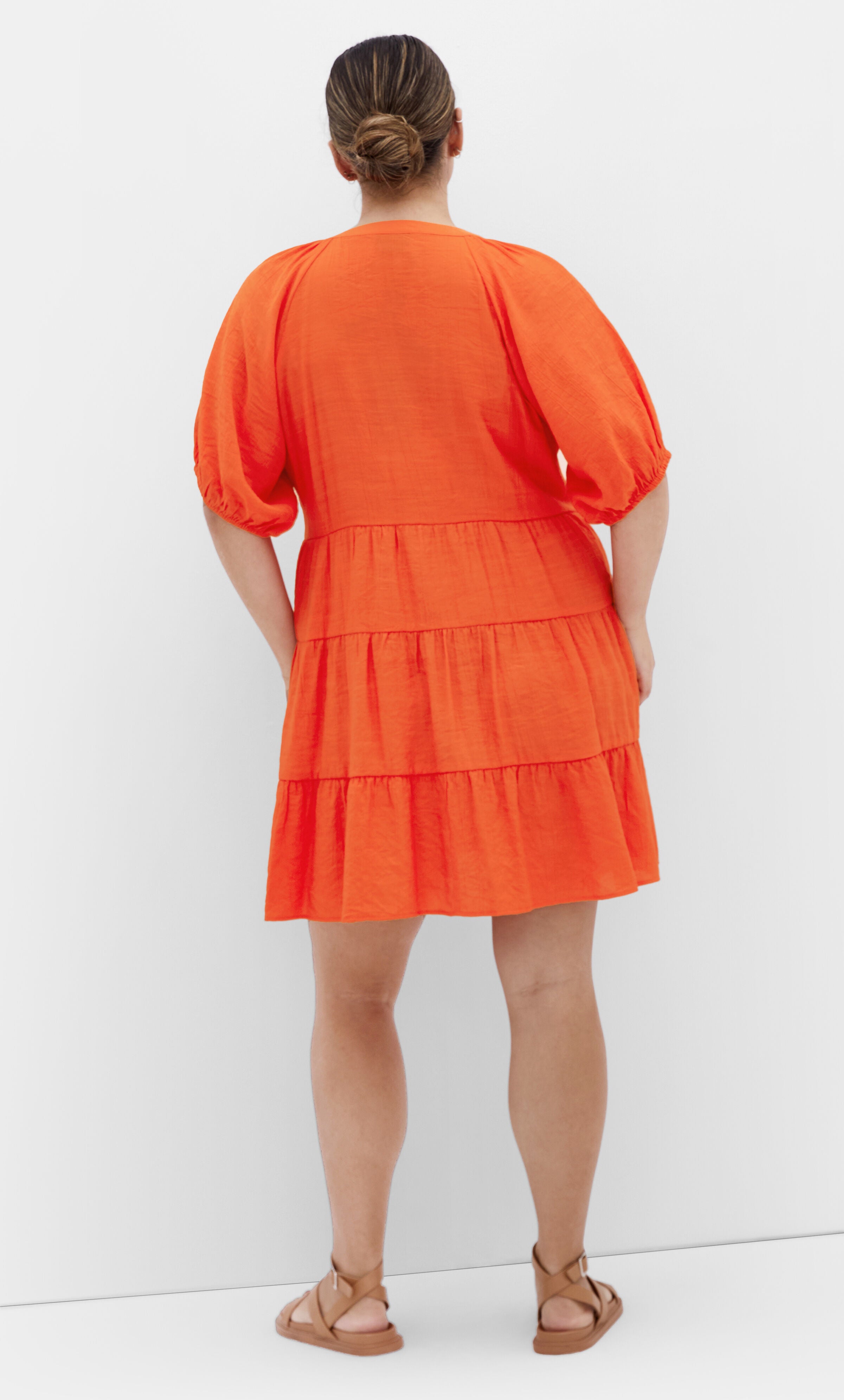 Kara Dress - tangerine, ORANGE, alternate image number 1