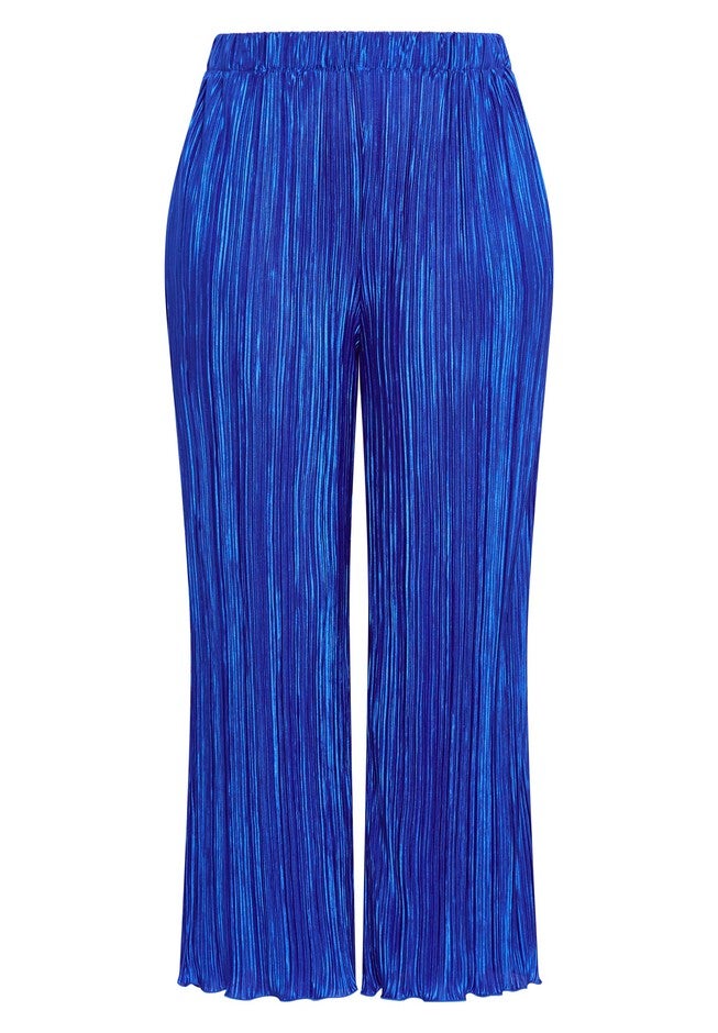 Andi Wide Leg Plisse Pant - sapphire, BLUE, alternate image number null