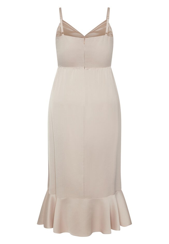 Bella Ruffle Maxi Dress - gardenia, GREY, alternate image number 4