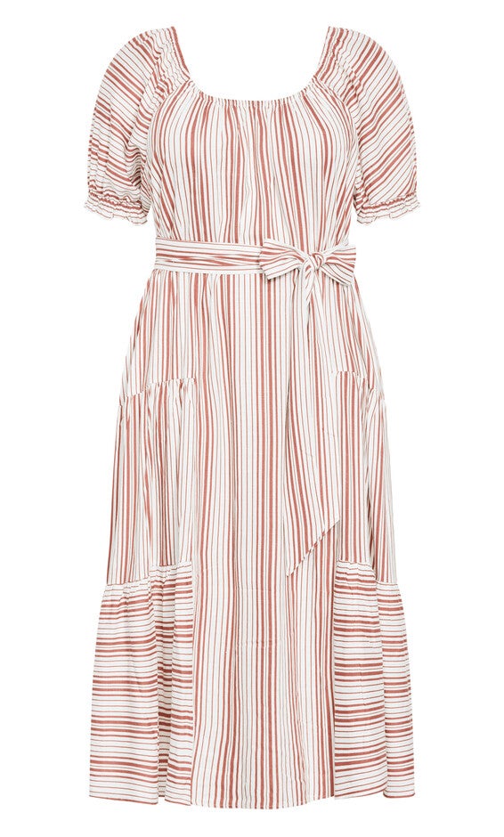 Jemima Dress - white, BROWN, alternate image number 3