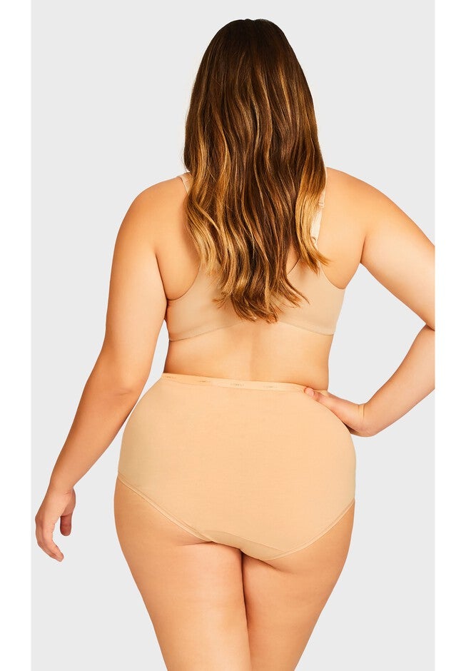 Basic Cotton Brief, NUDE, on-hover image number 1