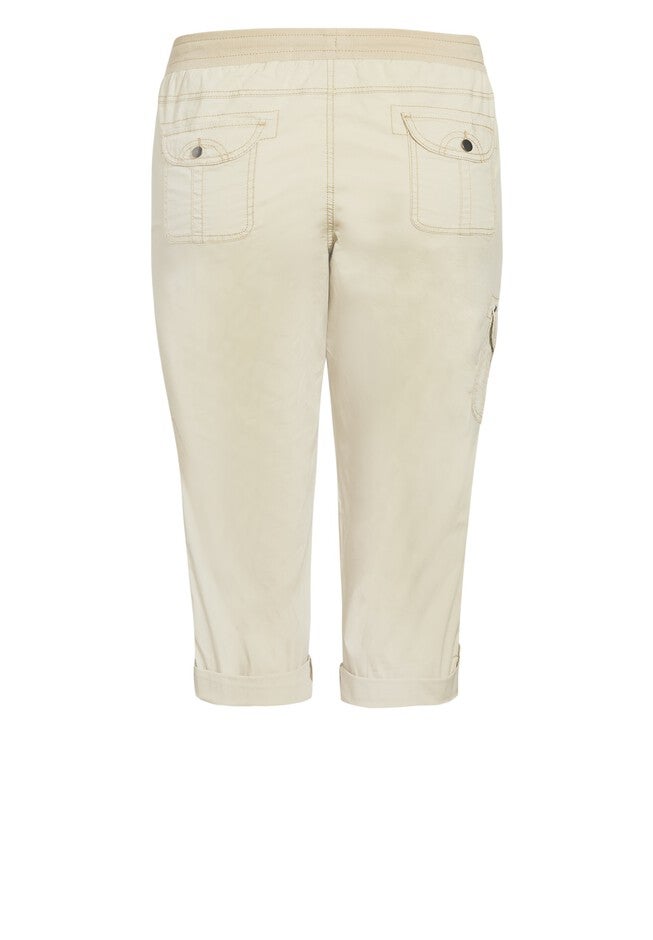 Cotton Roll Up Capri 2, SAND, alternate image number null