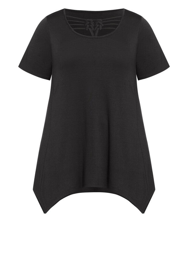 Knotted Cage Tunic, BLACK, alternate image number null