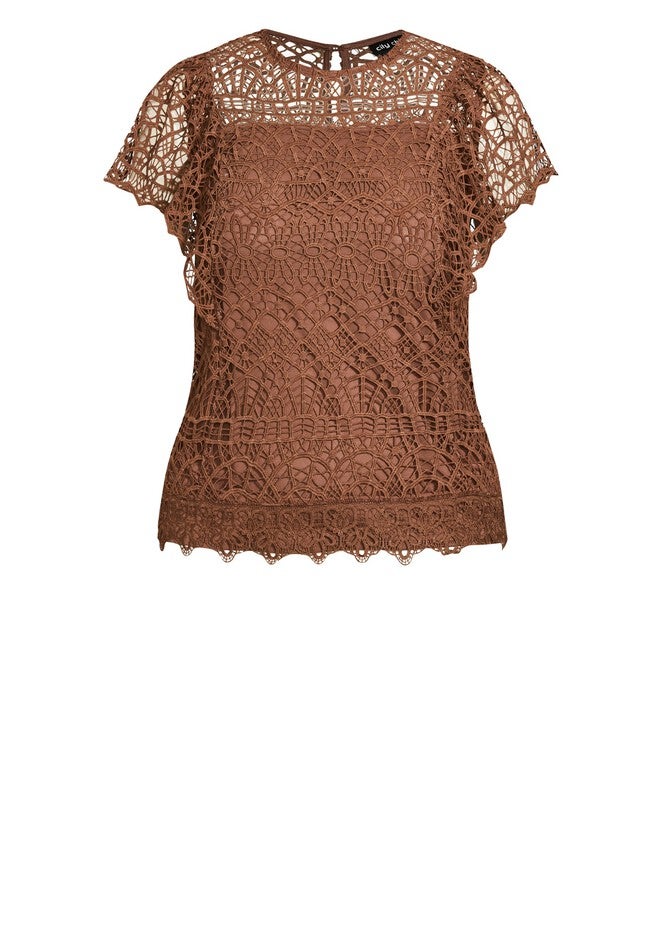 In Adore Top - mocha, BROWN, alternate image number 4