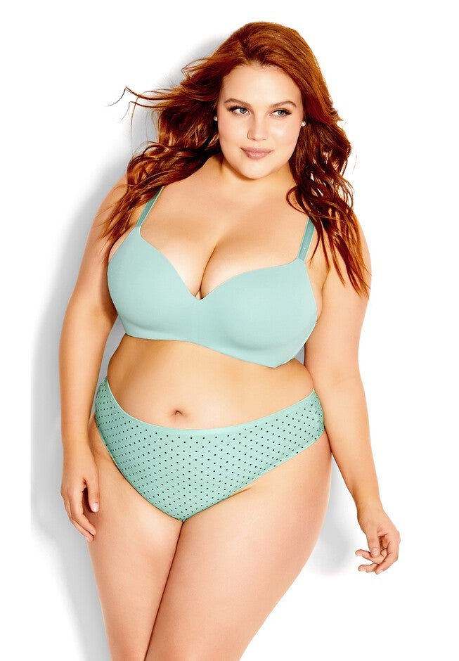 Smooth & Chic Cotton Wire Free Bra - iced aqua, GREEN, hi-res image number null