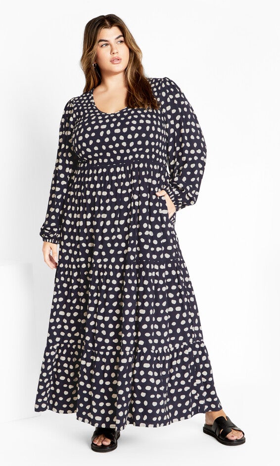 Jayden Print Maxi Dress - navy, BLUE, alternate image number null