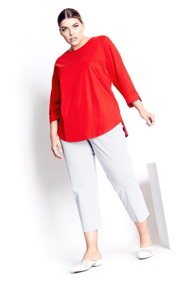 Ally Tuck Tee - red, RED, hi-res image number 0