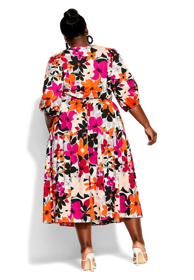 Vintage Vibe Maxi Dress - multi floral, WHITE, alternate image number 4