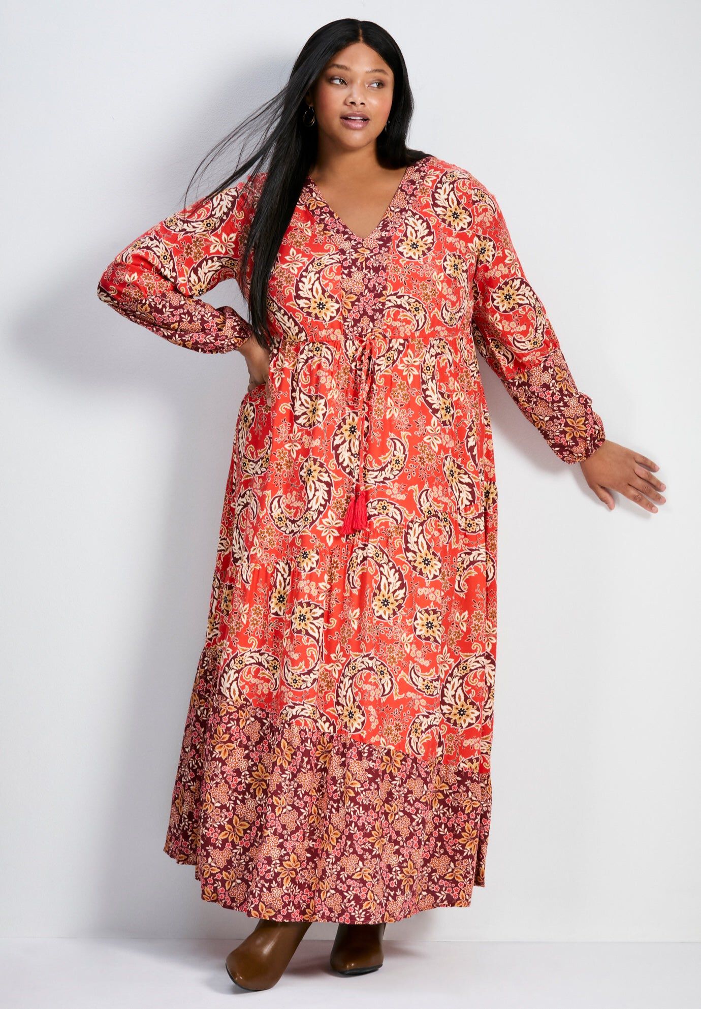 Floral Falls Tiered Maxi Dress | Avenue