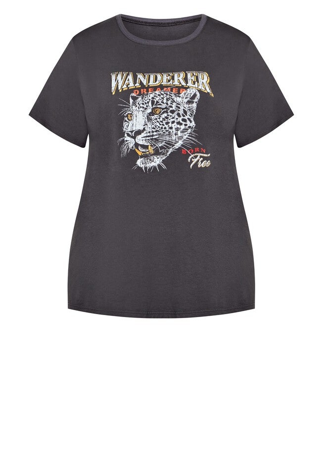 Kora Graphic Tee, CHARCOAL, alternate image number null