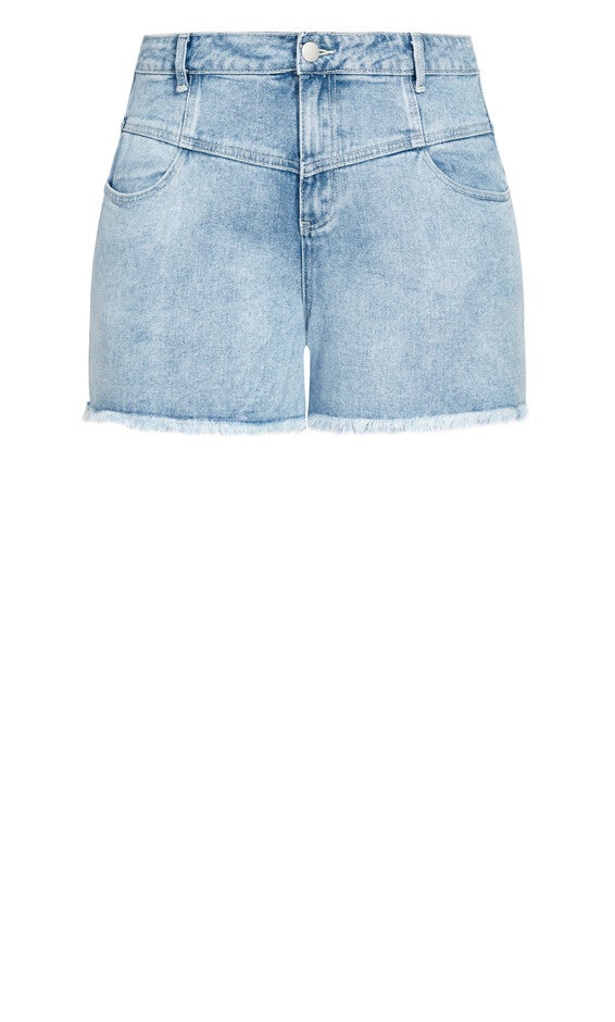 Off Duty Corset Short - denim, BLUE, alternate image number null