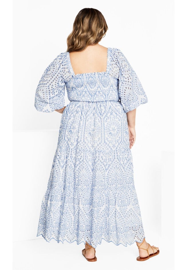 Brodie 2 Tone Maxi Dress - white, WHITE, alternate image number null