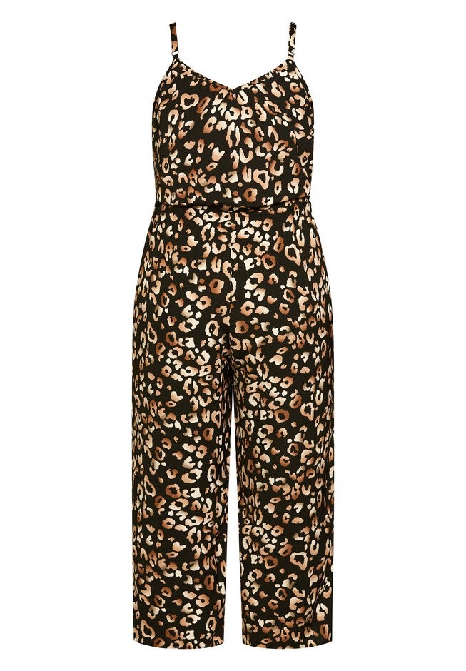 Safari Print Jumpsuit - black, BLACK, alternate image number 4