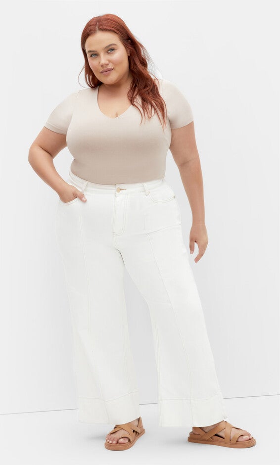 Harley Millie Crop Jean - ivory, CREAM, alternate image number null