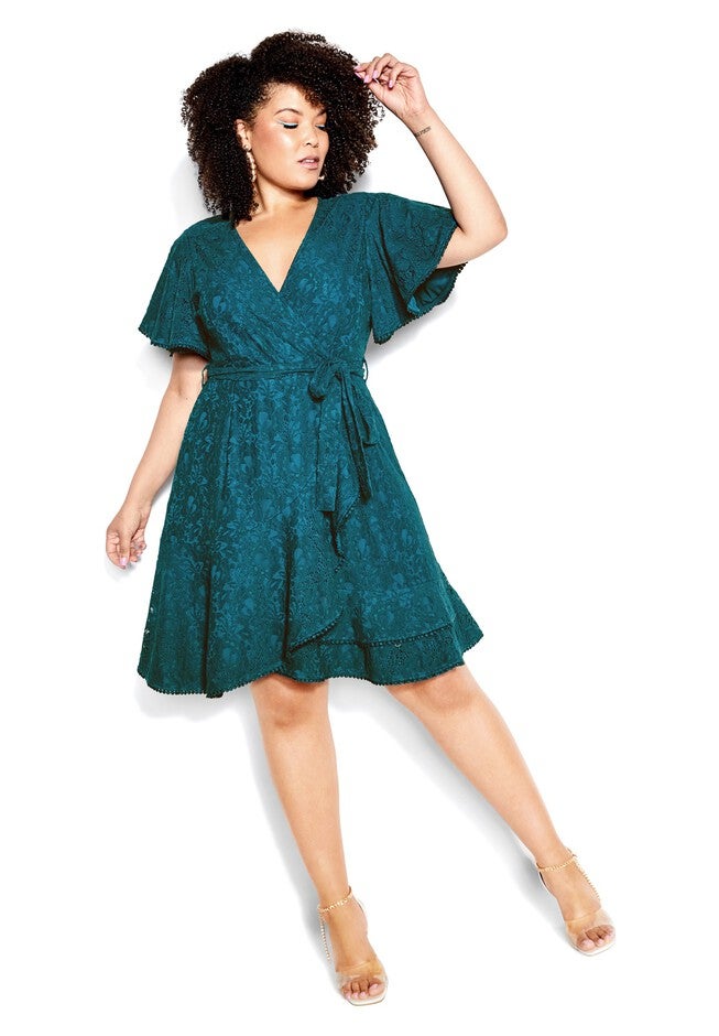 Sweet Love Lace Dress - teal, GREEN, on-hover image number 1