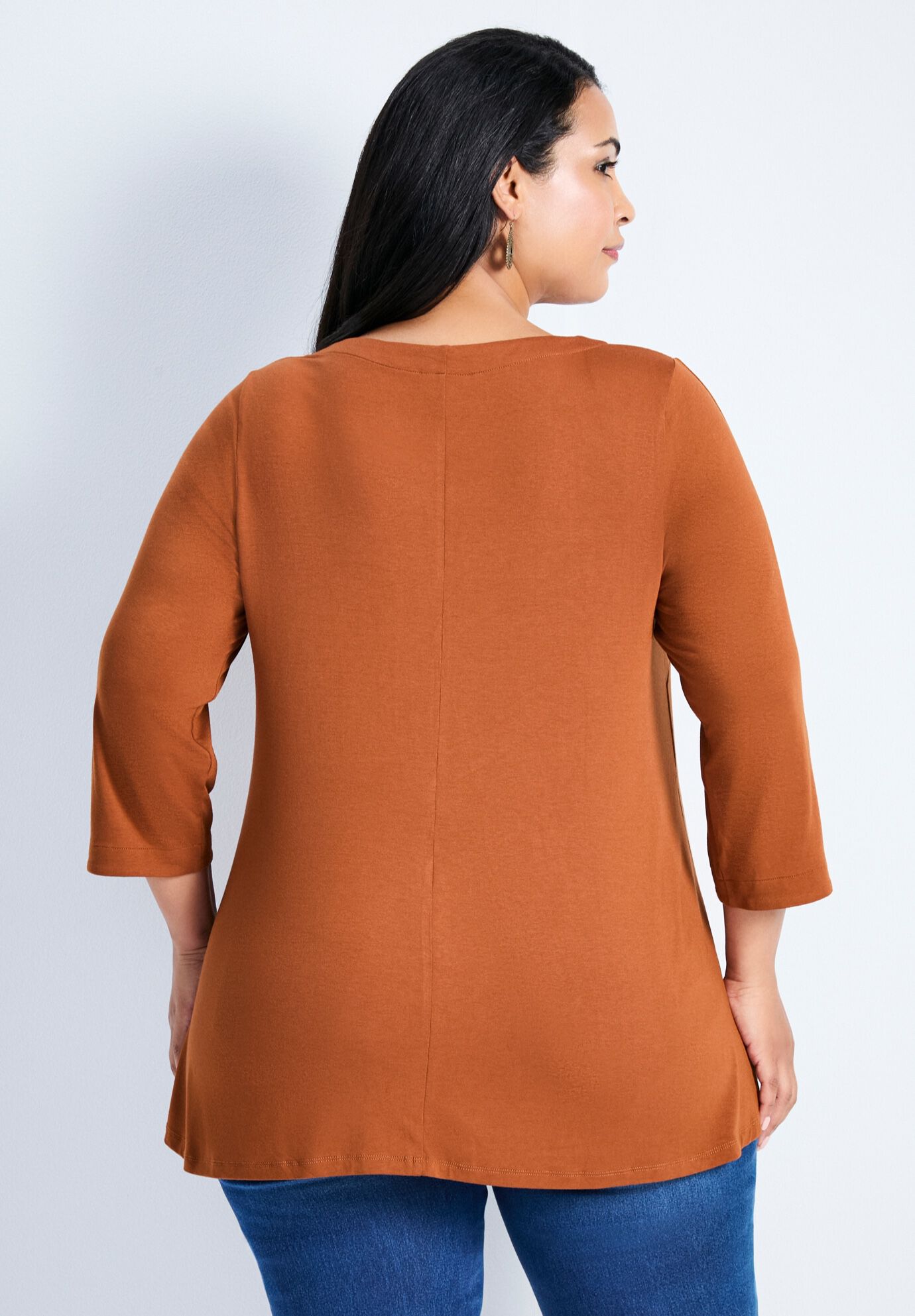 Sabrina Button Detail Top, HAZELNUT, on-hover image number 1