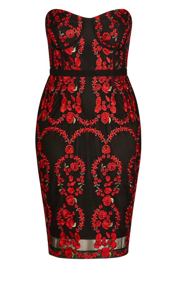 Dolce Rose Dress - black, BLACK, alternate image number null