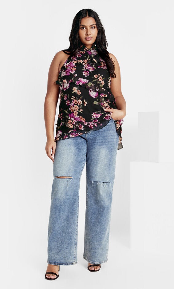 Kimmi Top - black, BLK PERFECT PETAL, alternate image number 2