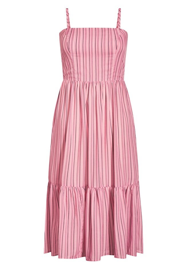 Stripe Swish Maxi Dress - blush, PINK, alternate image number null