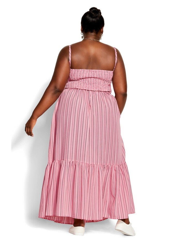 Stripe Swish Maxi Dress - blush, PINK, alternate image number null