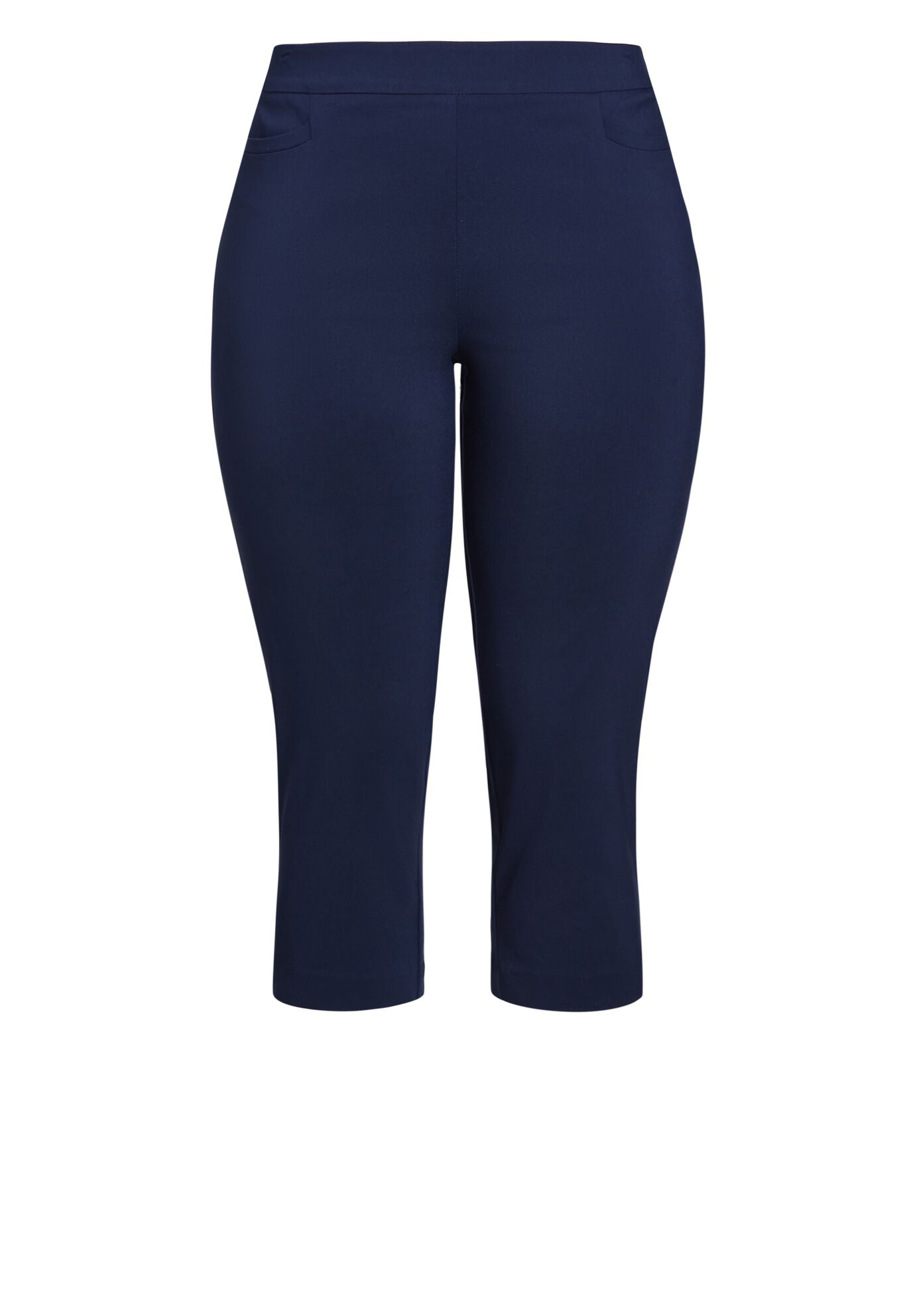 Navy blue crop pants top