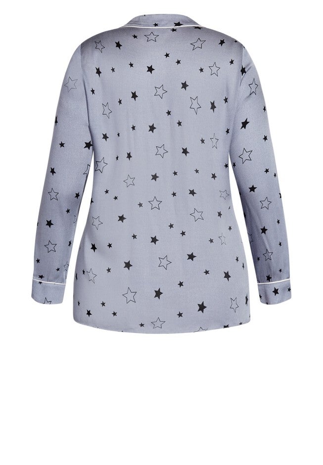 Galaxy Sleep Shirt - gray, GREY, alternate image number 3