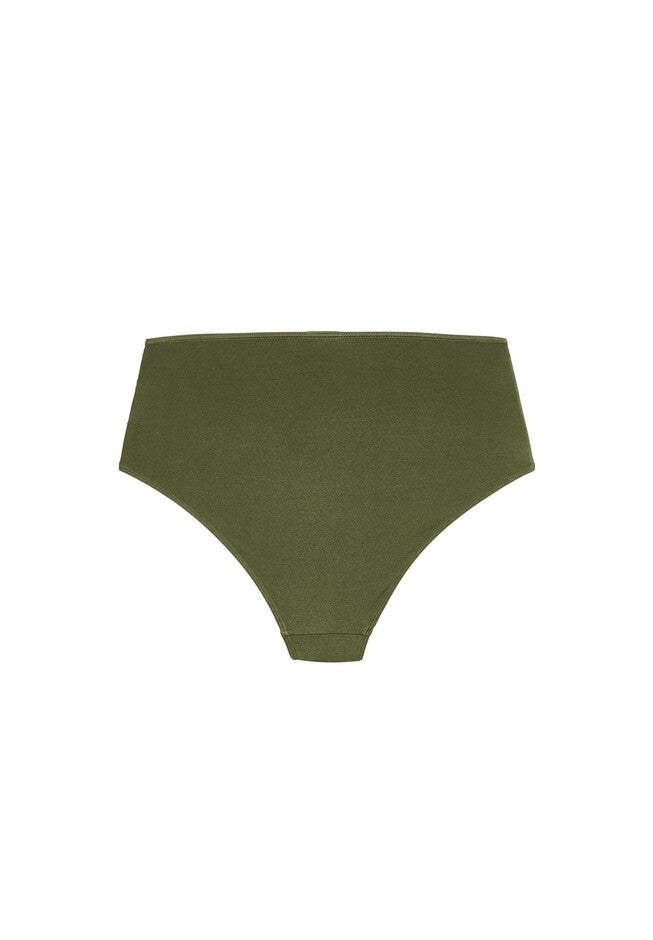 Alena Hi Waist Bikini Brief - olive, GREEN, alternate image number null