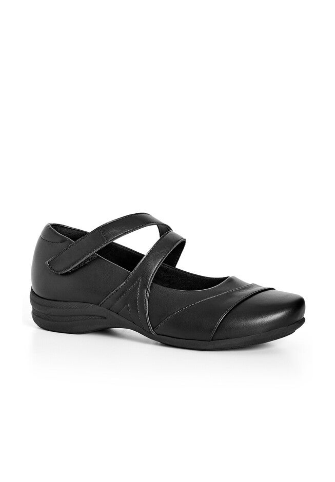 Brooklyn Comfort Crossover Strap Flat, BLACK, hi-res image number null