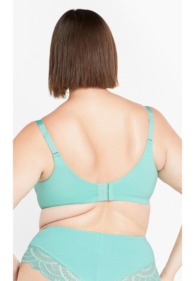 Smooth & Chic Cotton T-Shirt Bra - biscay green, GREEN, on-hover image number 1