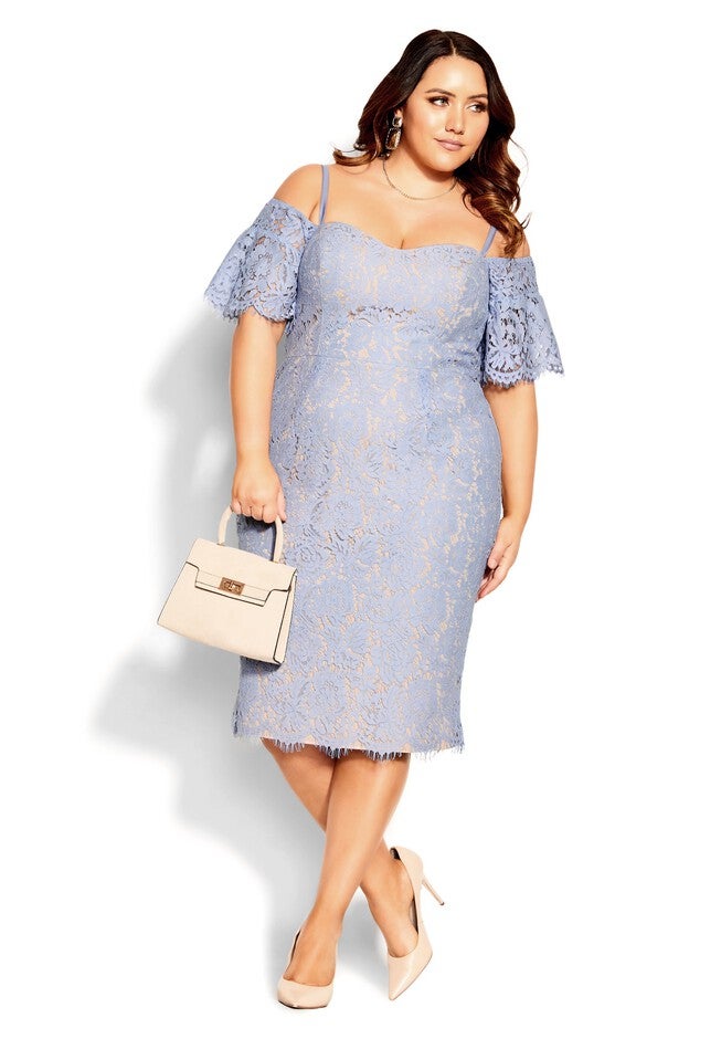 Lace Whisper Dress - powder blue, BLUE, hi-res image number 0