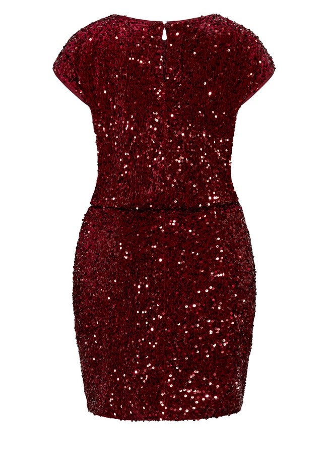 Sequin Party Dress - ruby, RED, alternate image number 3