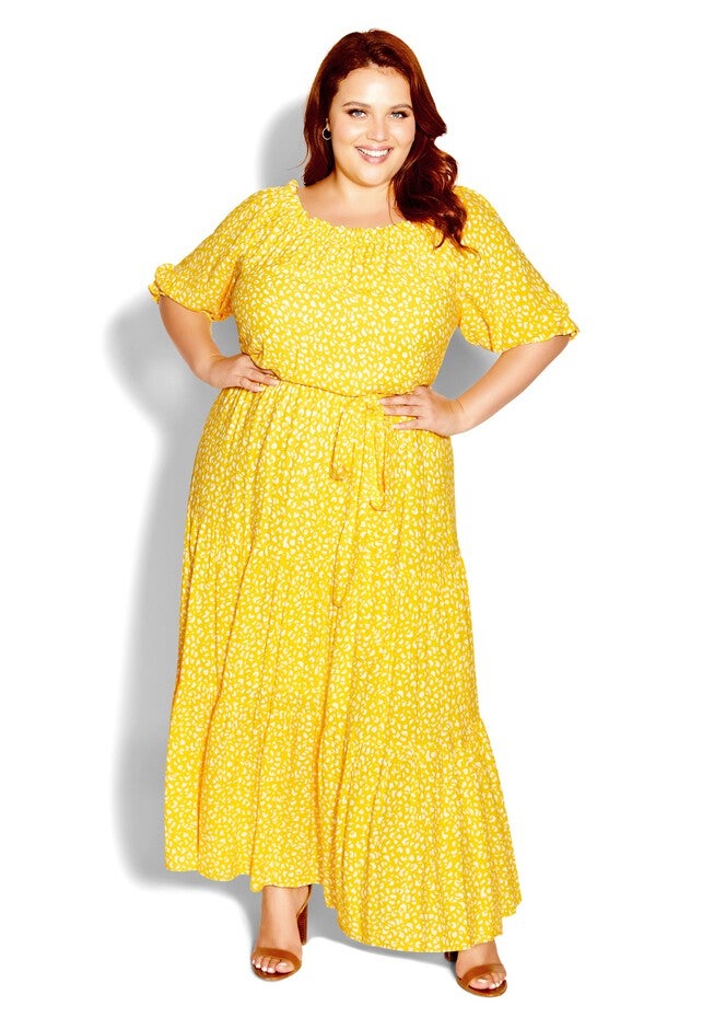 Emily Maxi Dress - sunshine, YELLOW, on-hover image number 1