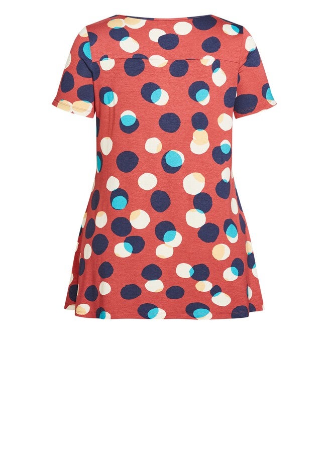 Kira Print Tunic, CHILLI SPOTS, alternate image number null