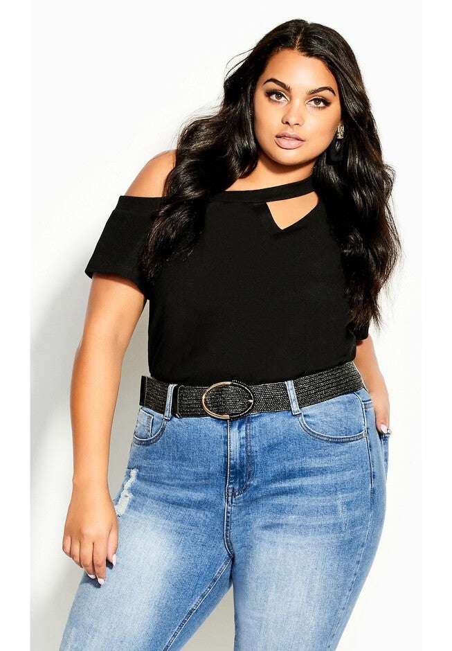 Hamptons Tee - black, BLACK, hi-res image number 0