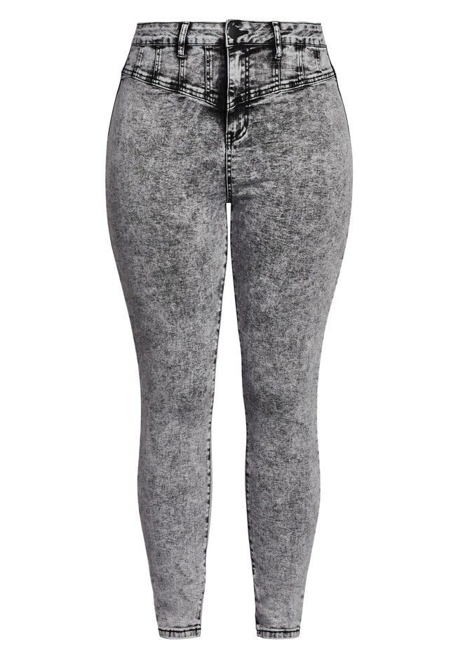 Harley Sexy Corset Skinny Jean - acid, GREY, alternate image number 3