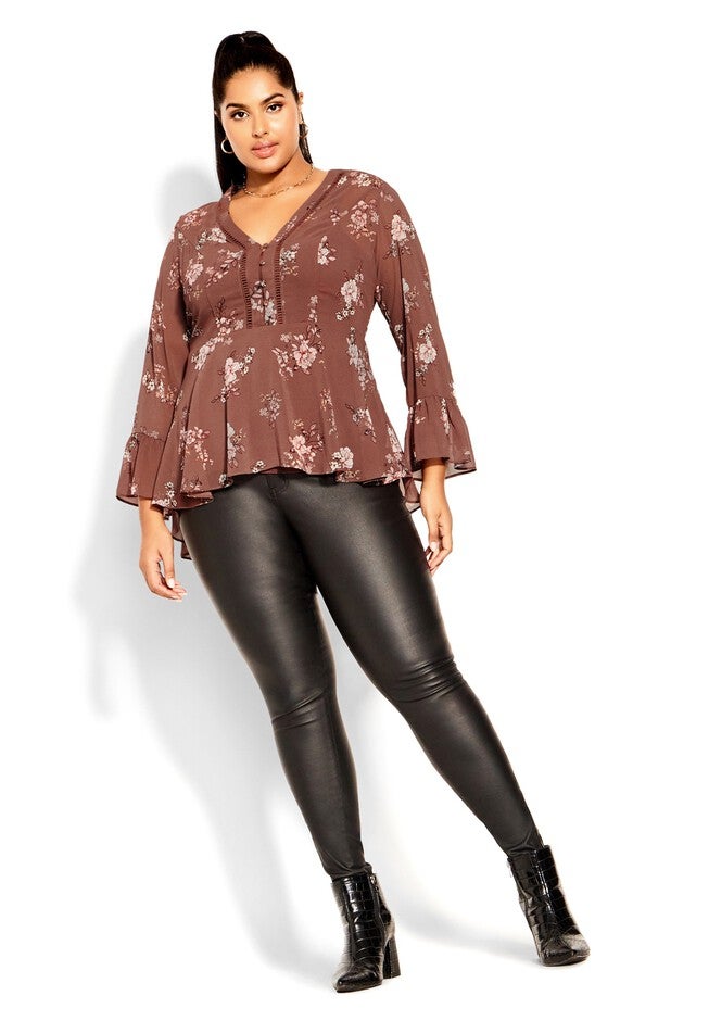 Quinn Top - cocoa, BROWN, alternate image number 5