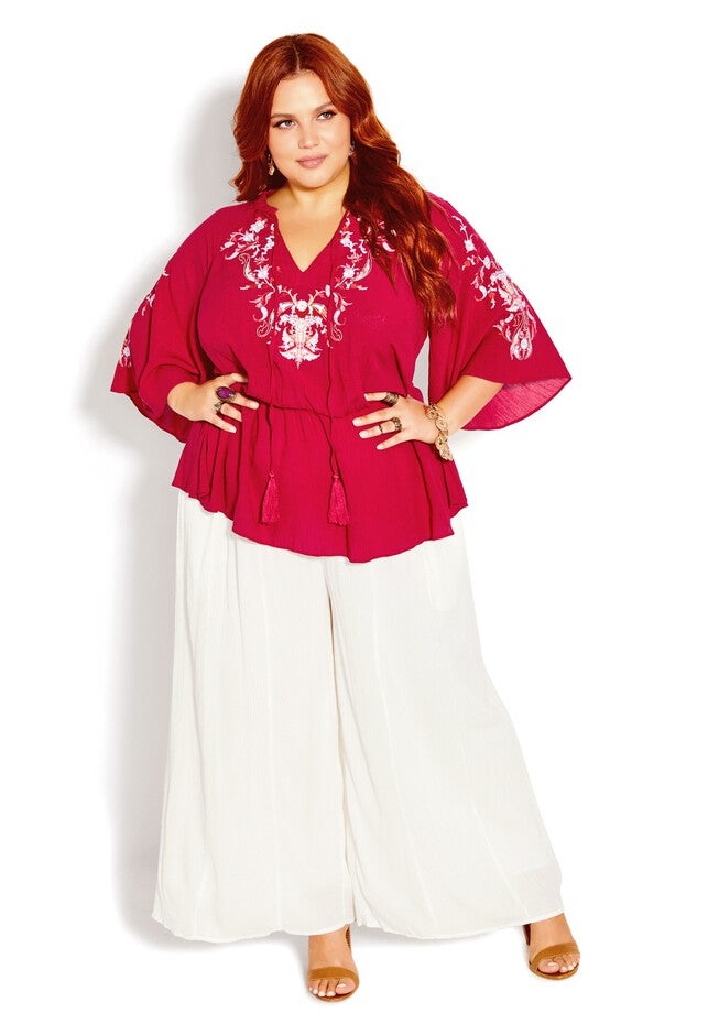 Boho Top - fire, RED, alternate image number null