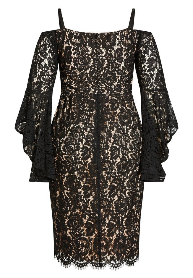 Lace Amour Dress - black, BLACK, alternate image number 5