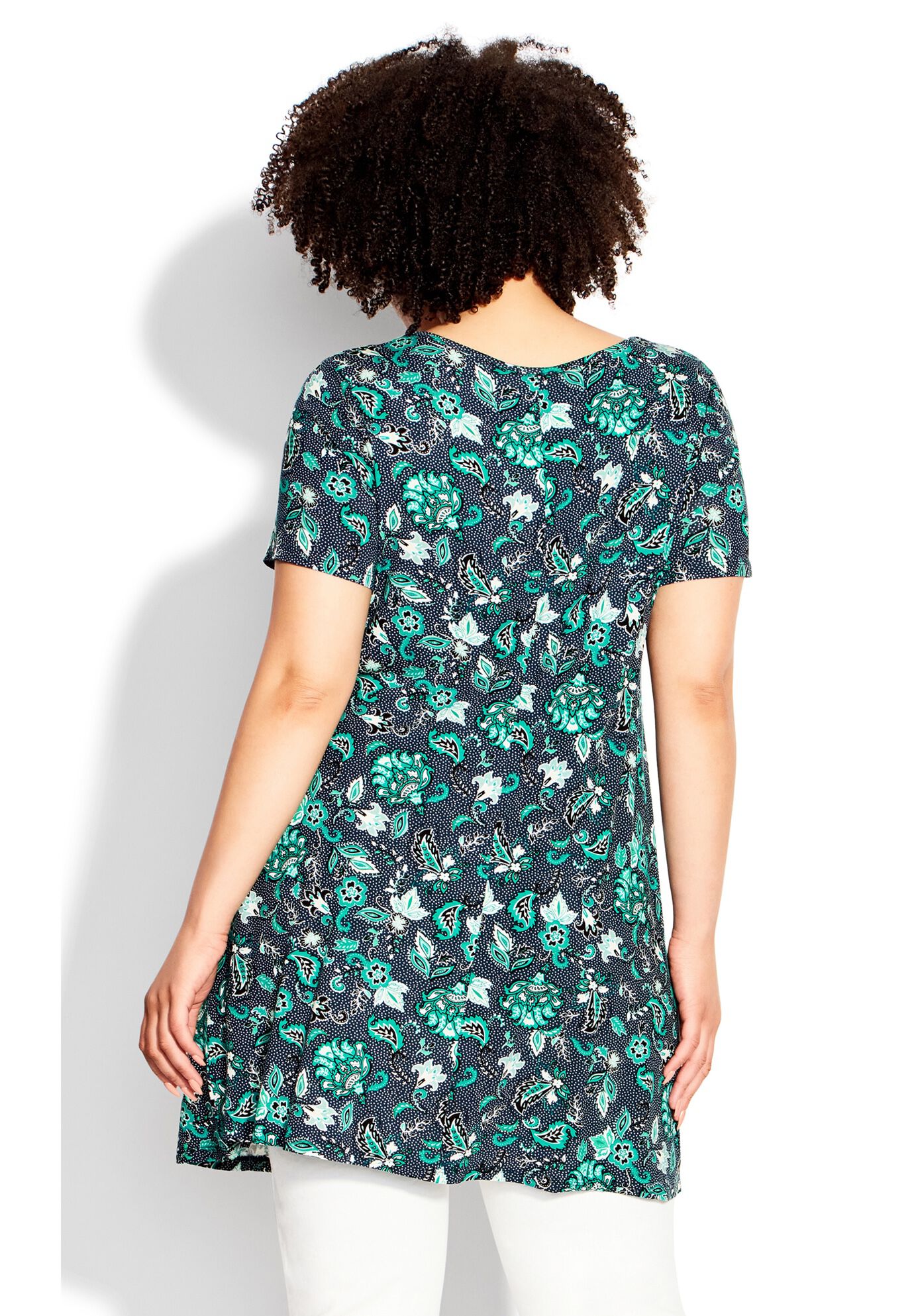 Love Swing Print Tunic, JACOBEAN NAVY, alternate image number 5