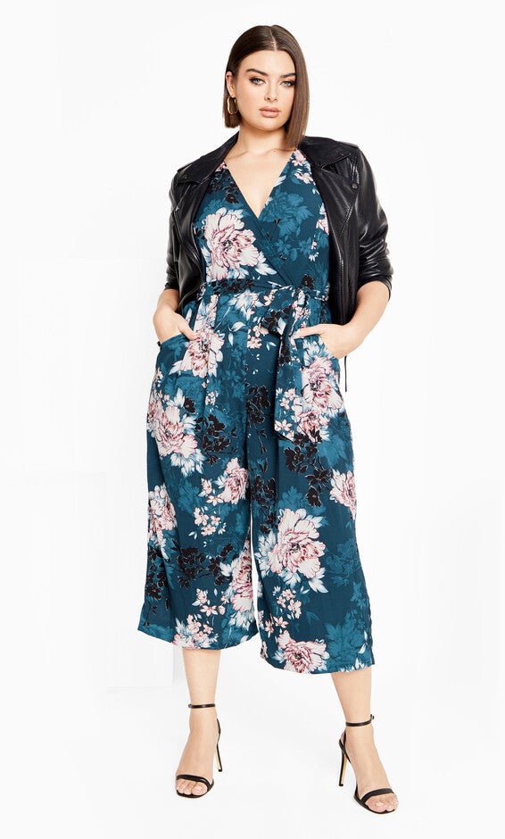 Blossom Tie Jumpsuit - jade, GREEN, hi-res image number 0
