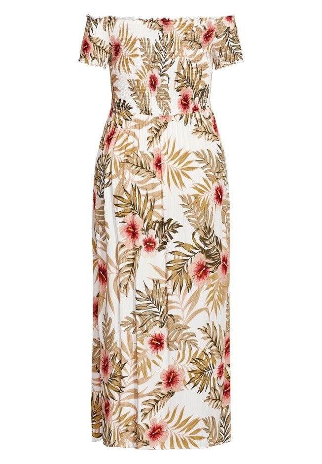 Laysan Smock Maxi Dress - ivory, WHITE, alternate image number 2